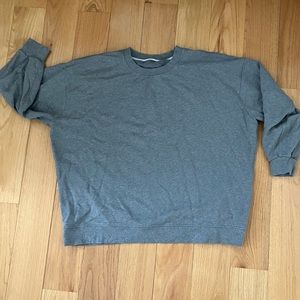 Size XXL 16 Lululemon Perfectly Oversized Crew gray Sweatshirt pullover